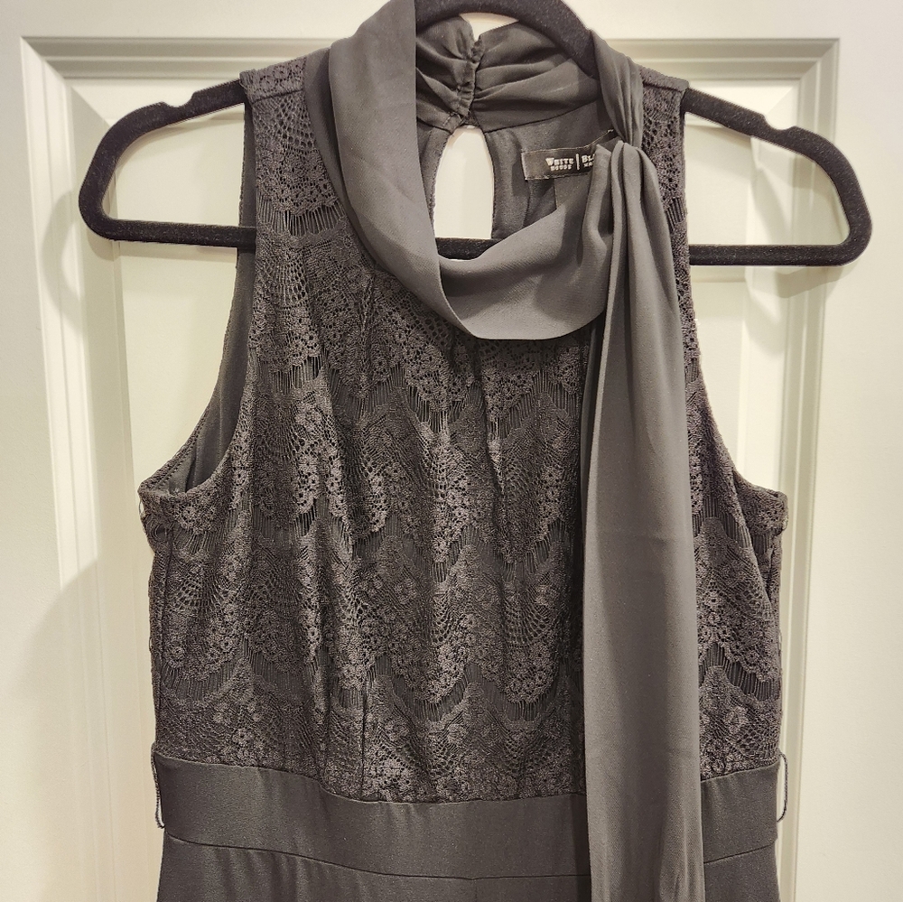 White House Black Market black cut in lace bodice jumpsuit size 8 - Picture 5 of 11